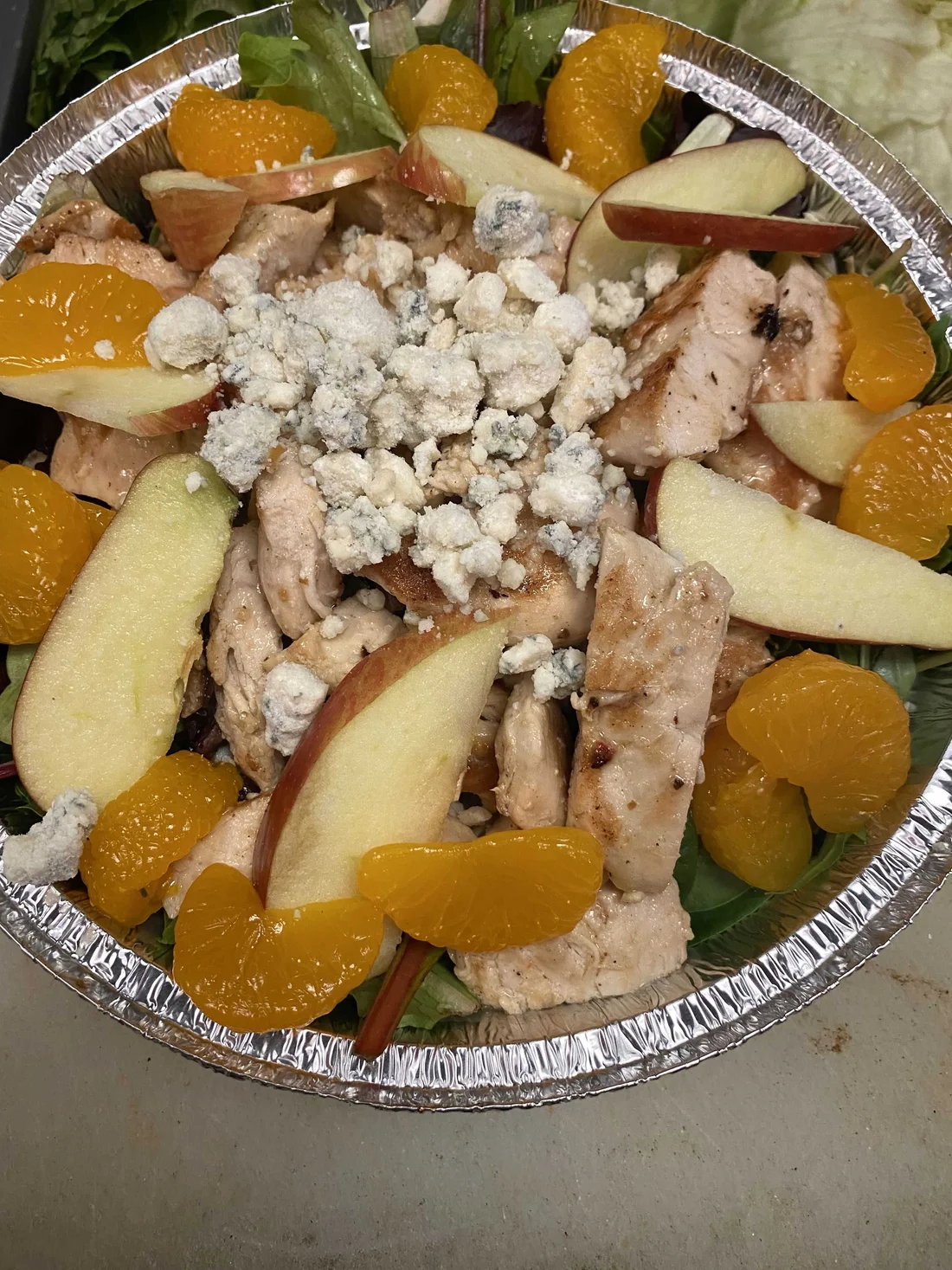 Apple harvest salad with cranberries and cheese